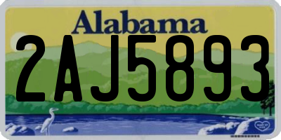 AL license plate 2AJ5893