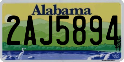 AL license plate 2AJ5894