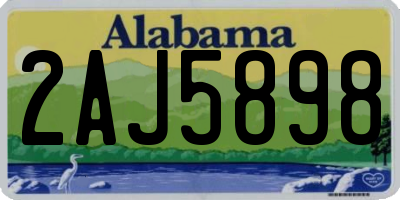 AL license plate 2AJ5898
