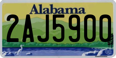 AL license plate 2AJ5900