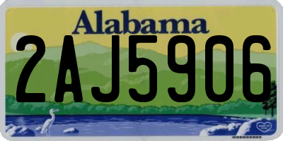 AL license plate 2AJ5906