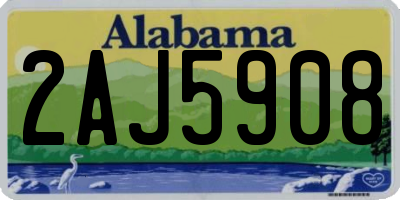 AL license plate 2AJ5908