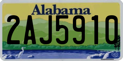 AL license plate 2AJ5910