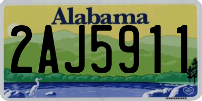 AL license plate 2AJ5911