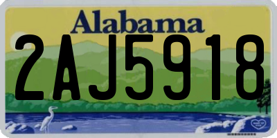 AL license plate 2AJ5918