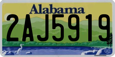 AL license plate 2AJ5919