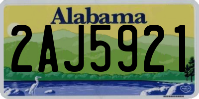 AL license plate 2AJ5921