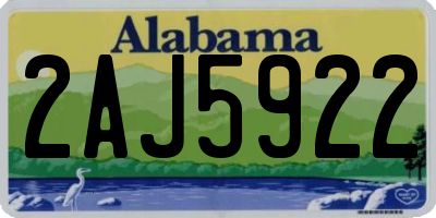 AL license plate 2AJ5922
