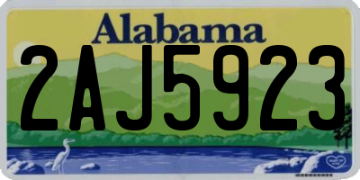 AL license plate 2AJ5923