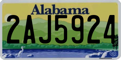 AL license plate 2AJ5924