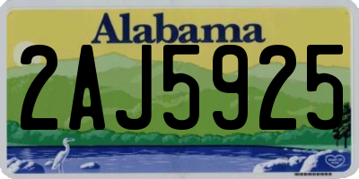 AL license plate 2AJ5925