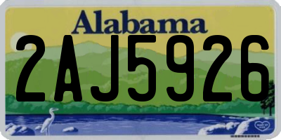 AL license plate 2AJ5926