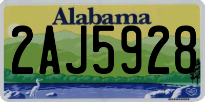 AL license plate 2AJ5928
