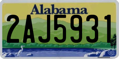AL license plate 2AJ5931