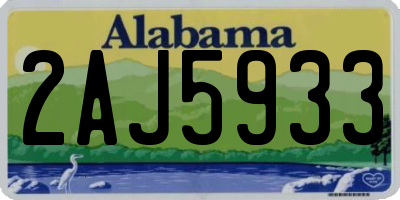 AL license plate 2AJ5933