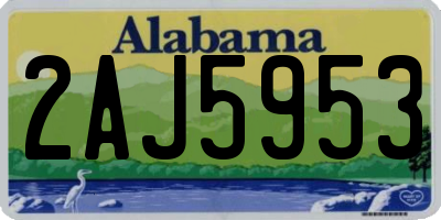 AL license plate 2AJ5953