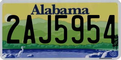 AL license plate 2AJ5954