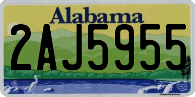 AL license plate 2AJ5955