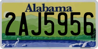 AL license plate 2AJ5956