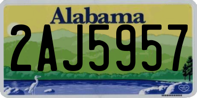 AL license plate 2AJ5957