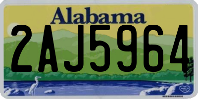 AL license plate 2AJ5964
