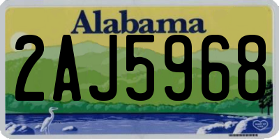 AL license plate 2AJ5968