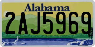 AL license plate 2AJ5969
