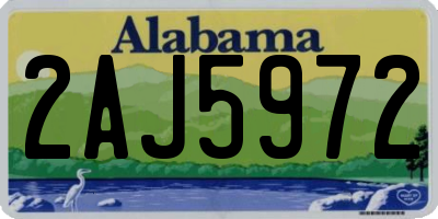 AL license plate 2AJ5972