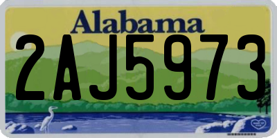 AL license plate 2AJ5973