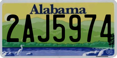 AL license plate 2AJ5974