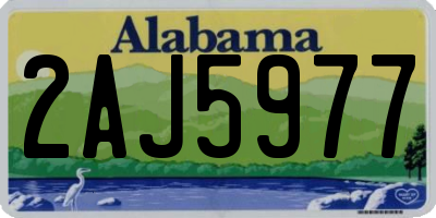 AL license plate 2AJ5977