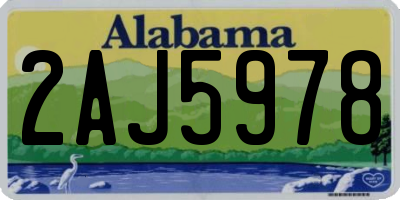 AL license plate 2AJ5978