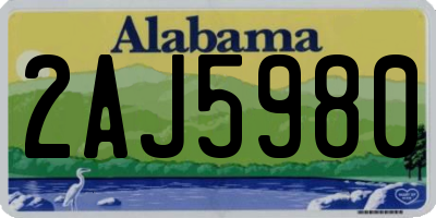 AL license plate 2AJ5980