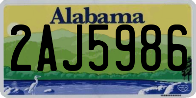 AL license plate 2AJ5986