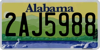 AL license plate 2AJ5988
