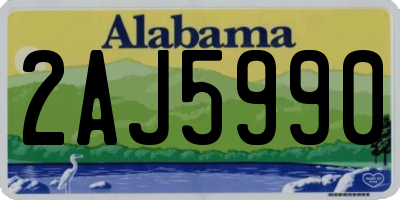 AL license plate 2AJ5990