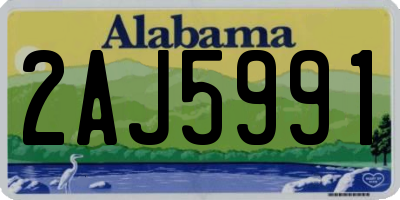 AL license plate 2AJ5991