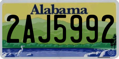 AL license plate 2AJ5992