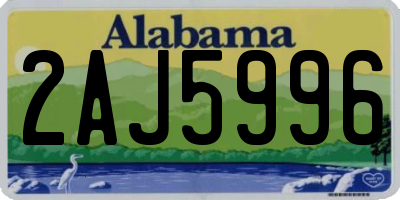 AL license plate 2AJ5996