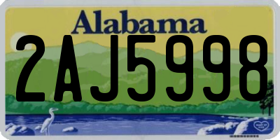 AL license plate 2AJ5998