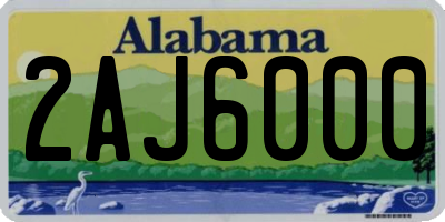 AL license plate 2AJ6000