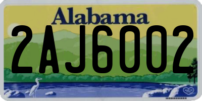 AL license plate 2AJ6002