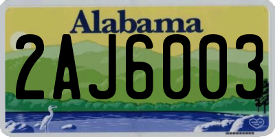 AL license plate 2AJ6003