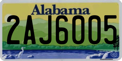 AL license plate 2AJ6005