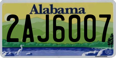 AL license plate 2AJ6007