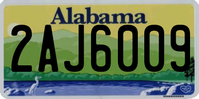 AL license plate 2AJ6009