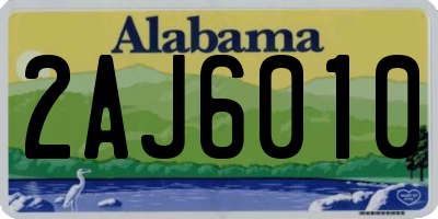 AL license plate 2AJ6010