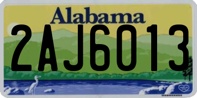 AL license plate 2AJ6013