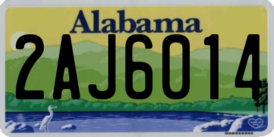 AL license plate 2AJ6014