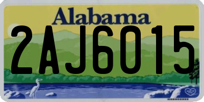 AL license plate 2AJ6015